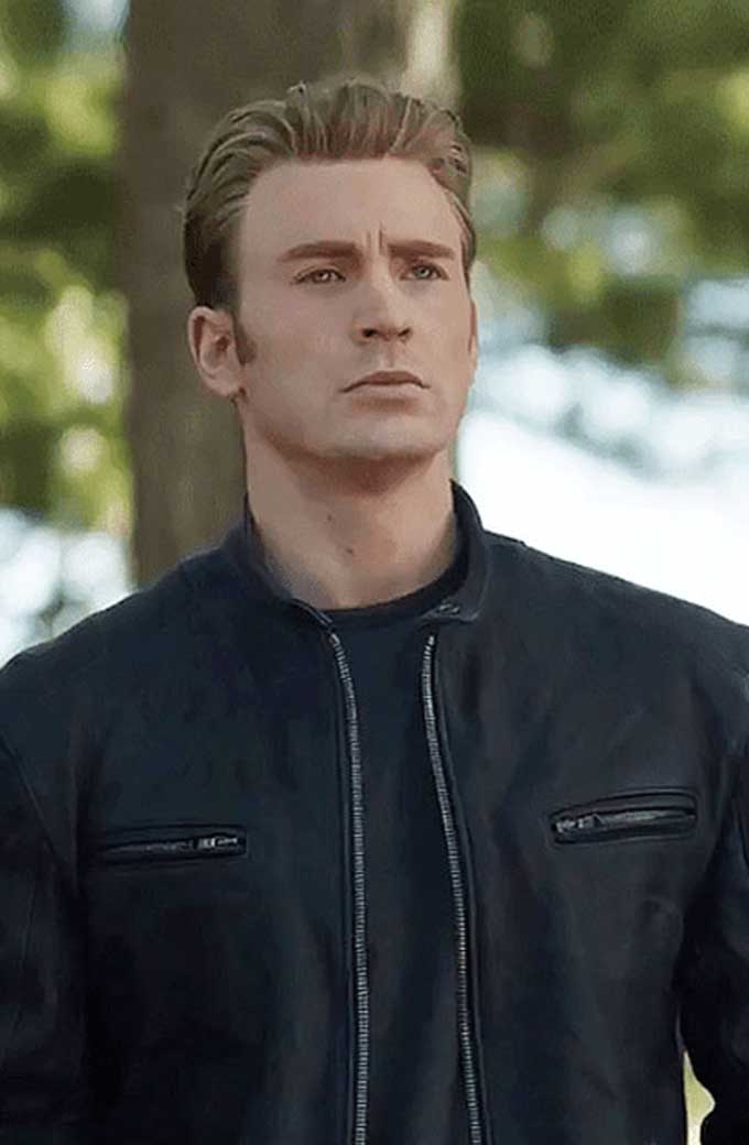 Chris Evans Avengers Endgame Black Jacket