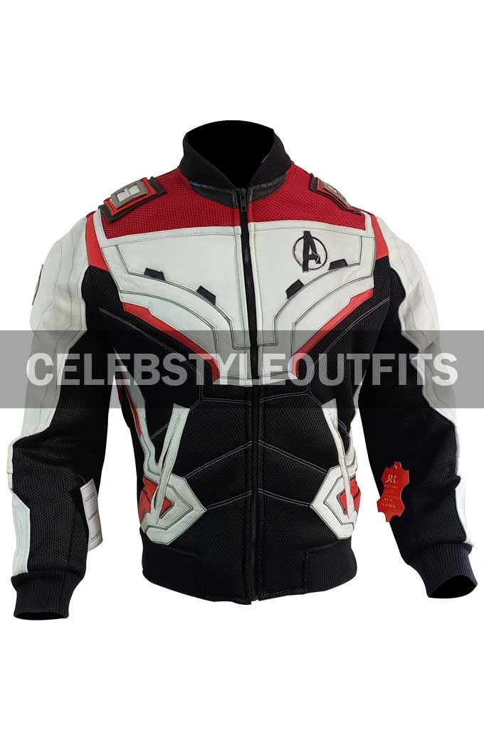 Quantum Realm Avengers Endgame Uniform White Leather Jacket
