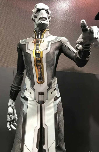 Avengers Infinity War Ebony Maw Grey Cosplay Leather Coat