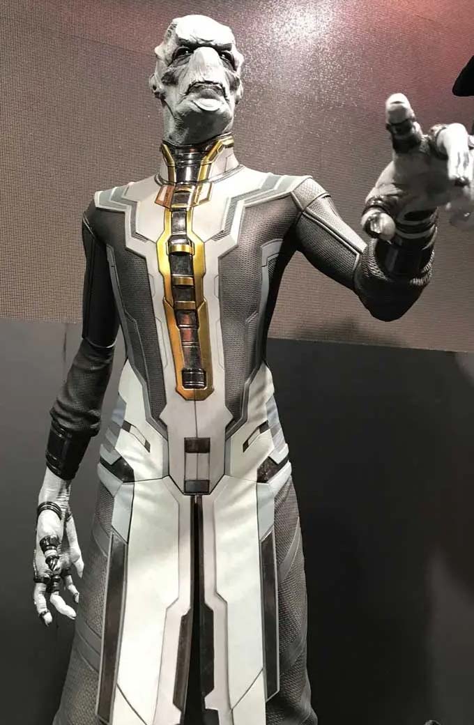 Avengers Infinity War Ebony Maw Grey Cosplay Leather Coat
