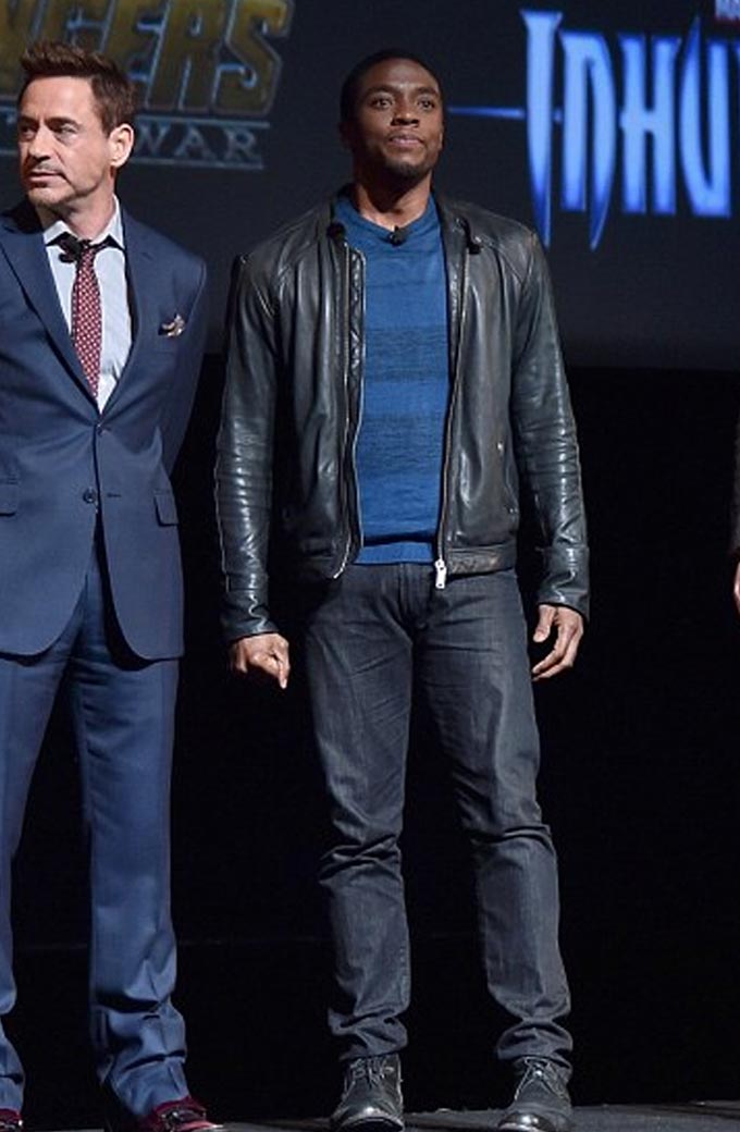 Chadwick Boseman Avengers Premiere Black Jacket