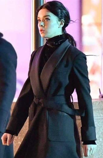 Hailee Steinfeld Kate Bishop Hawkeye Black Wool Trench Coat