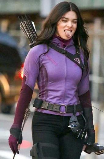 Kate Bishop Hailee Steinfeld Hawkeye Purple Cosplay Jacket