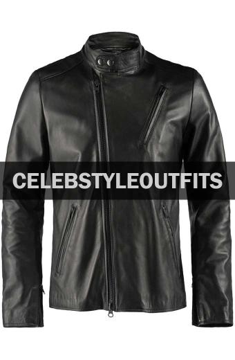 Tony Stark Robert Downey Jr Iron Man Biker Black Leather Jacket