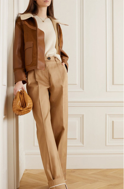 Womens Stella McCartney Aviator Vintage Brown Leather Jacket stella-mccartney-vintage-aviator-jacket