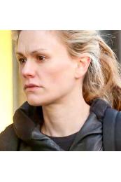 Anna Paquin Leather Jackets And Cotton Coats Collection