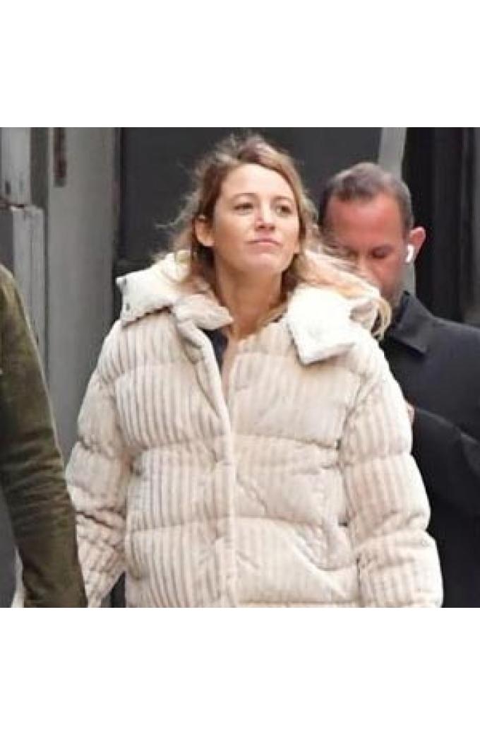 Blake Lively Leather Jackets And Cotton Coats Collection