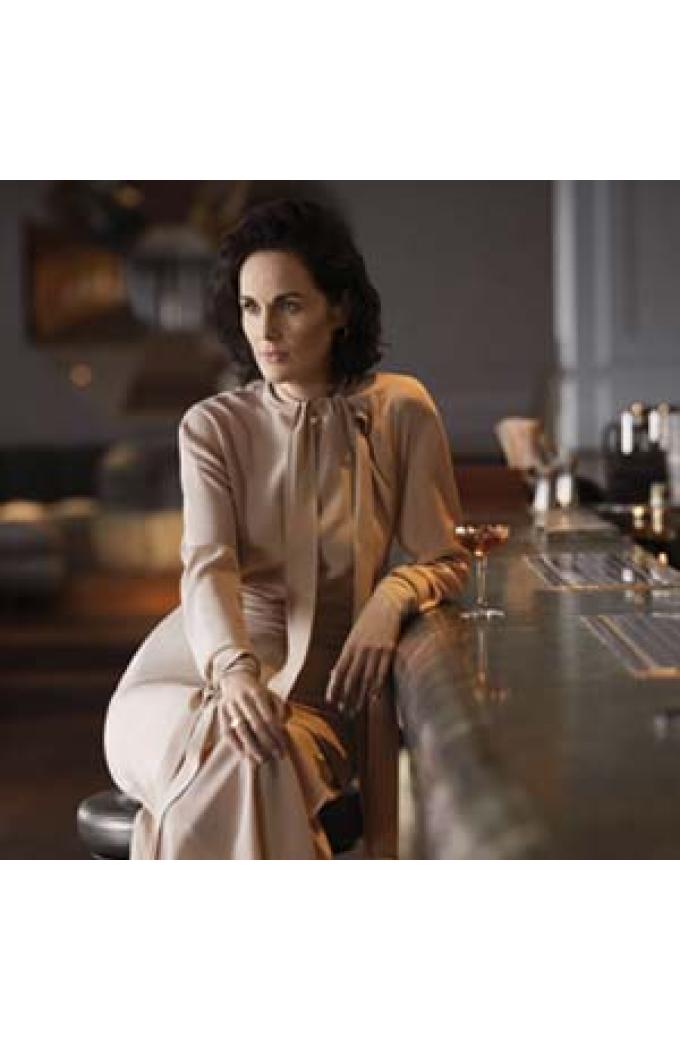Michelle Dockery Leather Jackets And Cotton Coats Collection