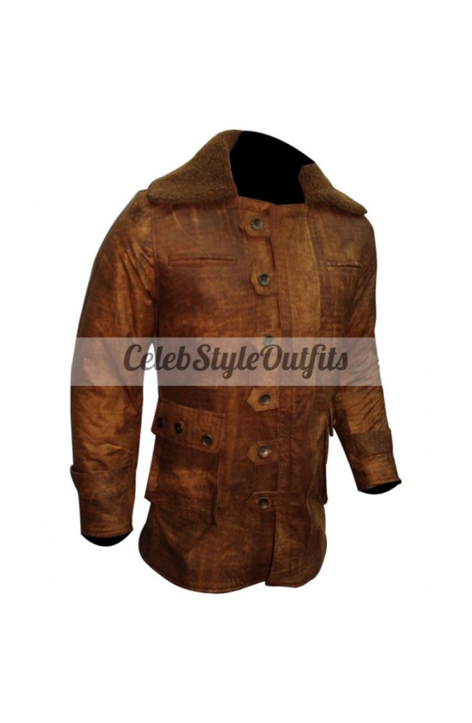 The Dark Knight Rises Bane Distressed Leather Coat
