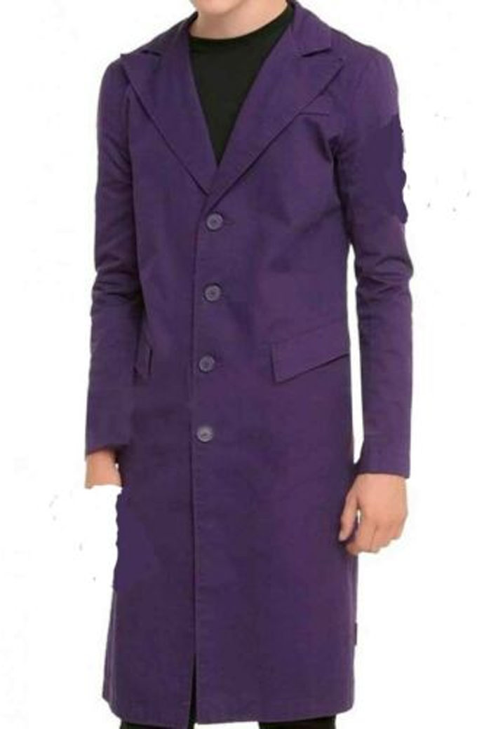 The Dark Knight Heath Ledger Joker Wool Trench Coat