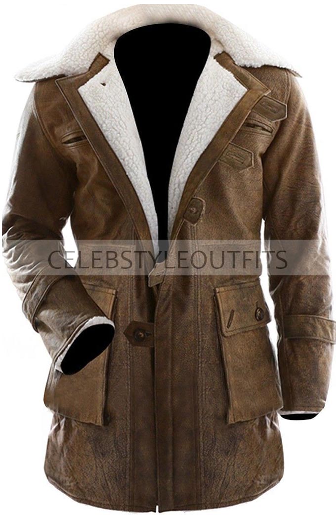 Batman The Dark Knight Rises Bane Tom Hardy Brown Trench Coat