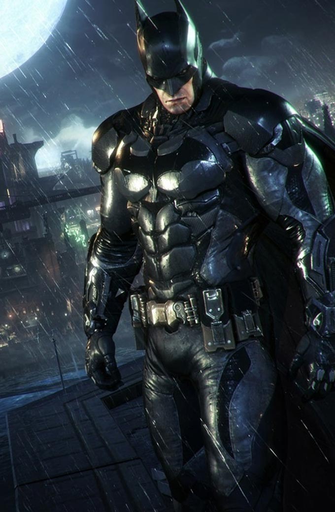 Bruce Wayne Batman Arkham Knight Black Cosplay Leather Jacket