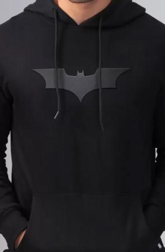 Batman Hush Logo Arkham Knight Bruce Wayne Black Wool Hoodie