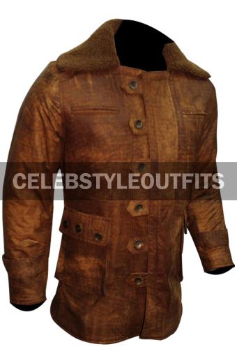 The Dark Knight Rises Tom Hardy Bane Brown Leather Coat