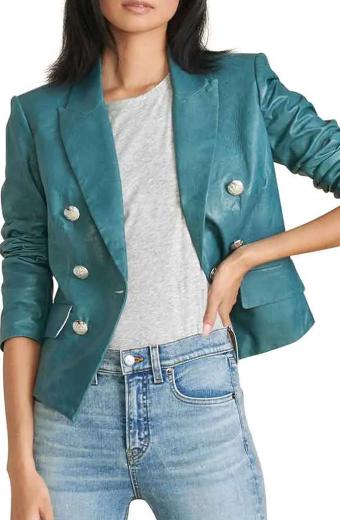Batwoman TV Show Meagan Tandy Sophie Moore Blue Leather Blazer