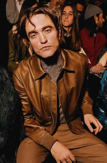 Bruce Wayne The Batman Robert Pattinson Brown Leather Jacket