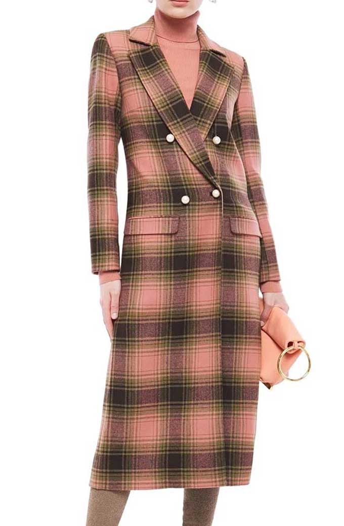 Adele Eve Hewson Behind Her Eyes Checked Plaid Trench Coat