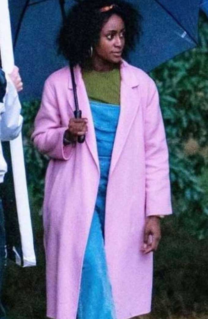 Louise Simona Brown Behind Her Eyes Pink Wool Trench Coat