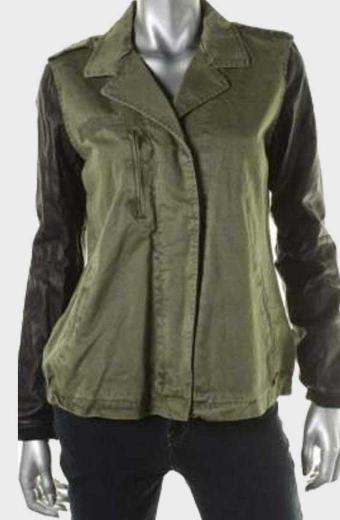 Louise Simona Brown Behind Her Eyes Green Cotton Jacket