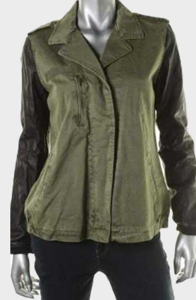 Louise Simona Brown Behind Her Eyes Green Cotton Jacket