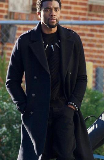 Black Panther Chadwick Boseman T Challa Wool Coat