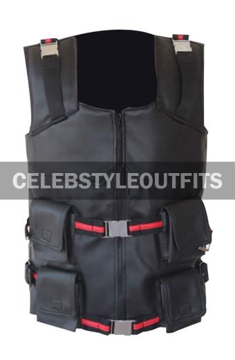 Blade Wesley Trent Snipes Mens Black Leather Tactical Vest