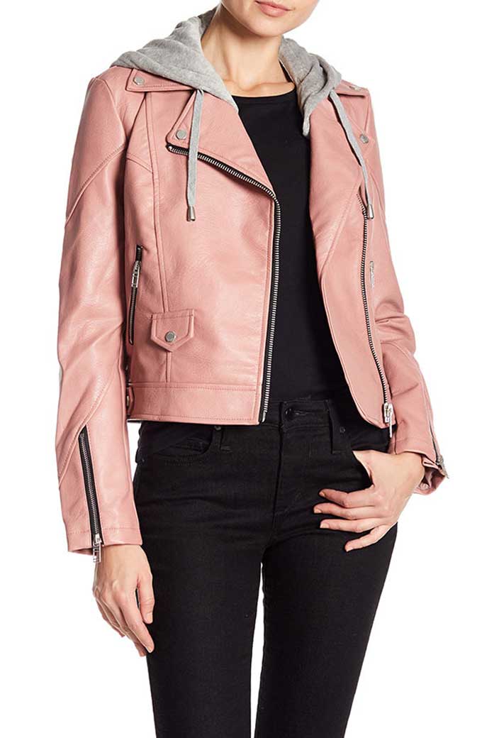 Marisa Ramirez Maria Baez Blue Bloods Pink Leather Jacket