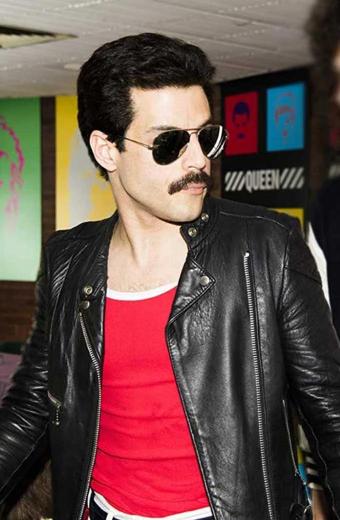 Freddie Mercury Bohemian Rhapsody Biker Black Leather Jacket