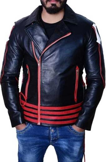 Freddie Mercury Bohemian Rhapsody Rami Malek Mens Biker Jacket