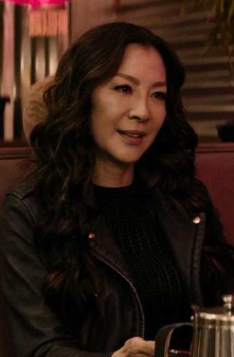 Dai Feng Michelle Yeoh Boss Level Biker Black Leather Jacket