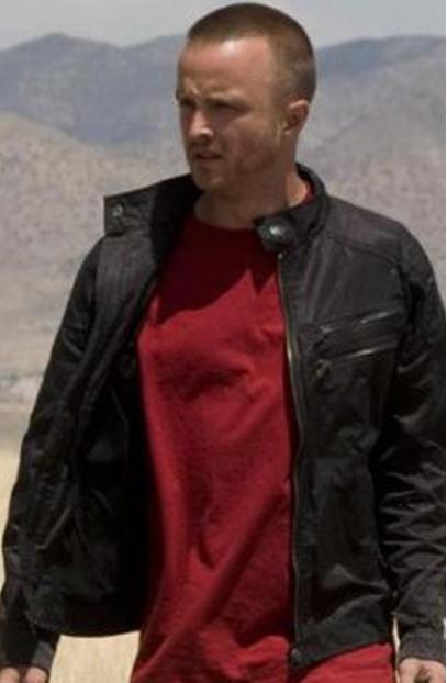 Breaking Bad Aaron Paul Jesse Pinkman Biker Leather Jacket breaking-bad-aaron-paul-black-jacket