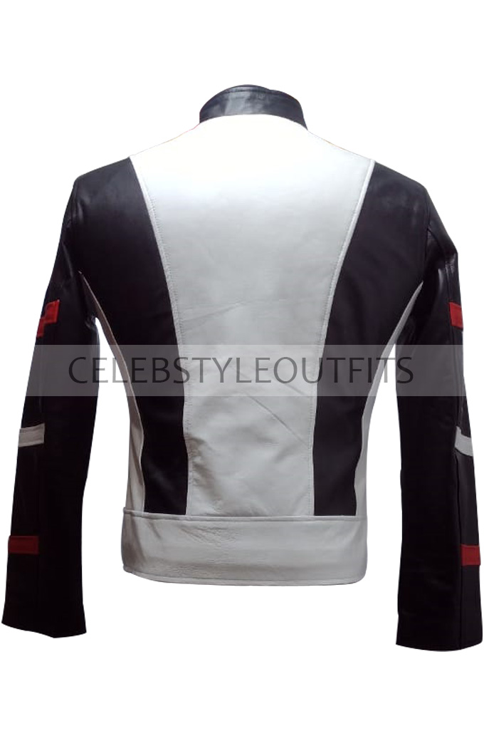 Casual Bruce Lee Mens Vintage Classic Biker Leather Jacket bruce-lee-white-leather-jacket