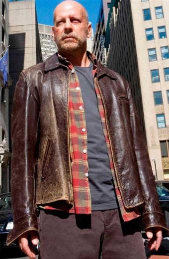 Surrogates Bruce Willis Tom Greer Leather Jacket