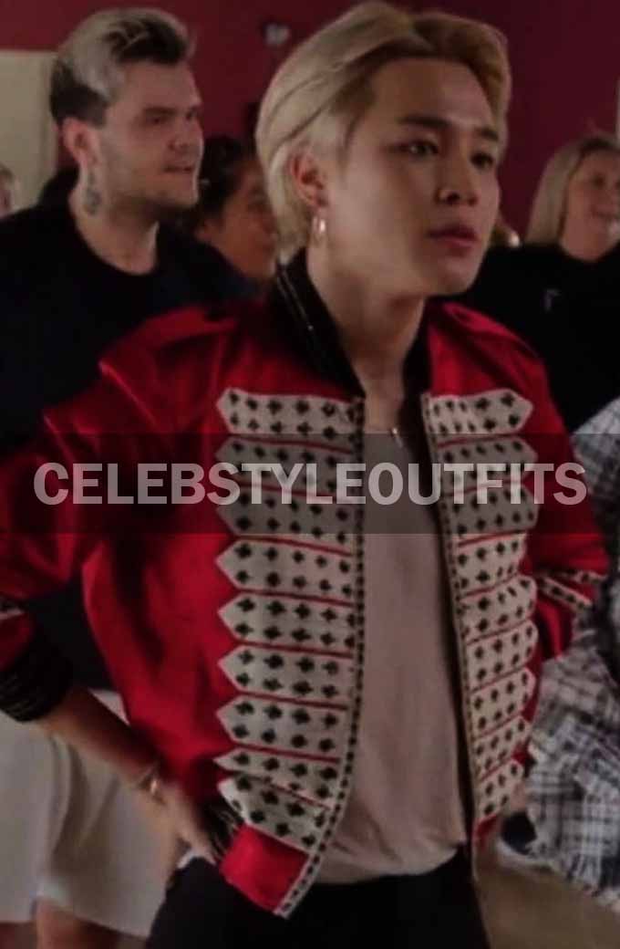 BTS Jung Ho-seok Red Satin Jacket
