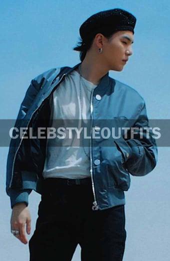 Suga Yet To Come BTS Bangtan Boys Min Yoon-Gi Bomber Jacket
