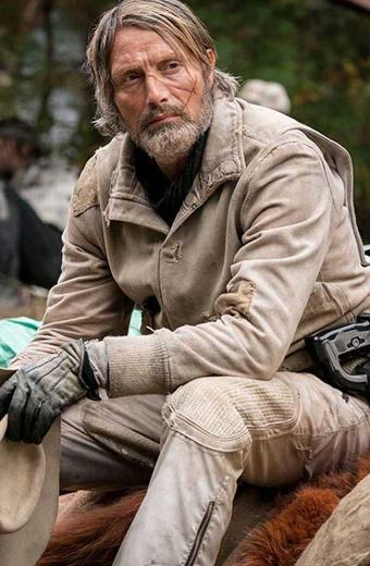 Mayor Prentiss Mads Mikkelsen Chaos Walking Beige Suede Jacket