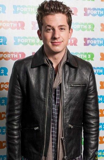 Charlie Puth Radio Forth Awards Mens Black Leather Jacket