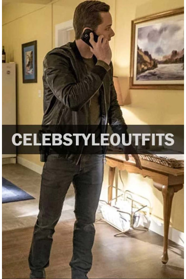 Jay Halstead Chicago PD Jesse Lee Soffer Black Leather Jacket