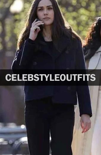 Chicago PD Marina Squerciati Kim Burgess Blue Wool Jacket