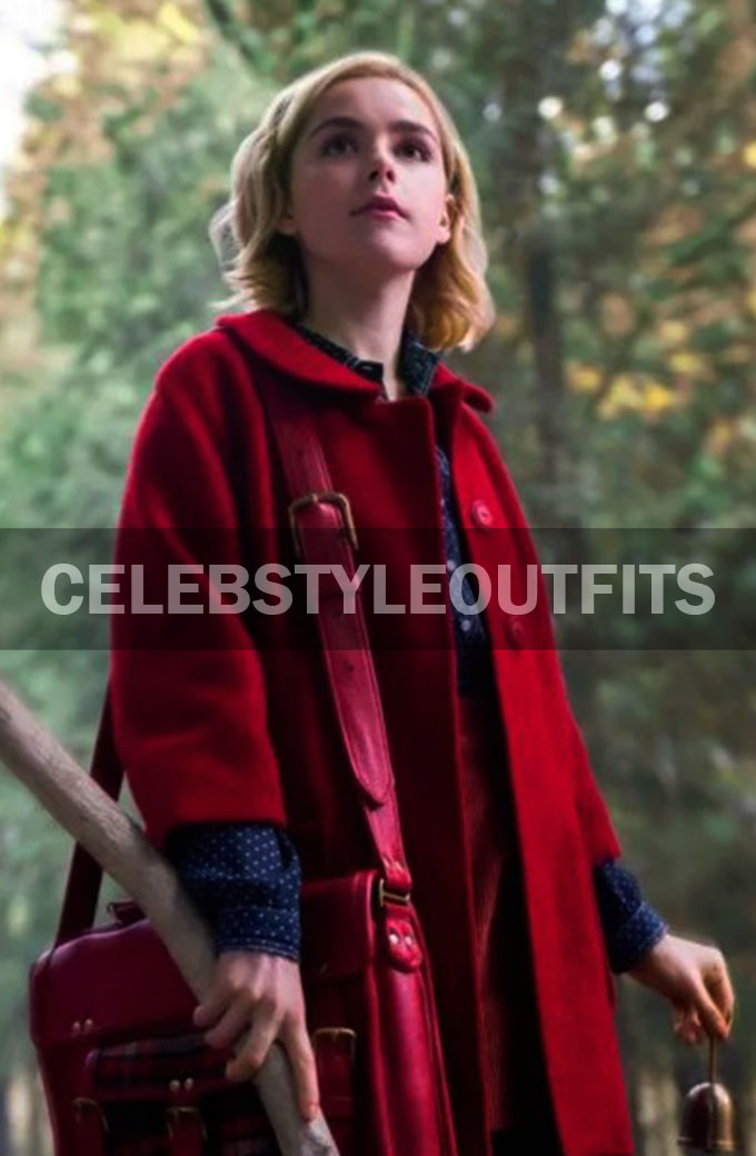Chilling Adventures of Sabrina Spellman Red Wool Trench Coat