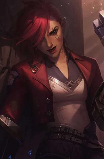 Hailee League of Legends Arcane Vi Red Leather Jacket
