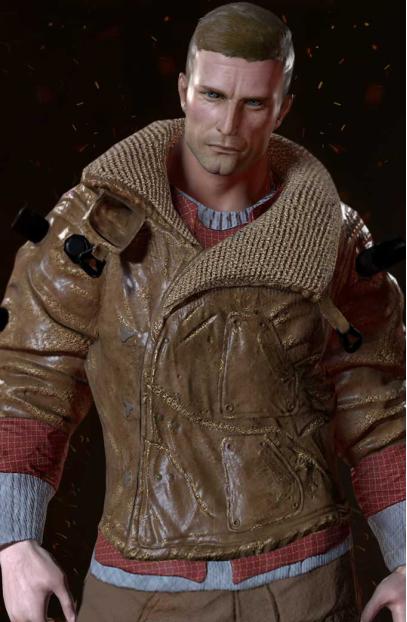 Wolfenstein Gaming BJ Blazkowicz Brown Cosplay Leather Jacket wolfenstein-bj-blazkowicz-jacket