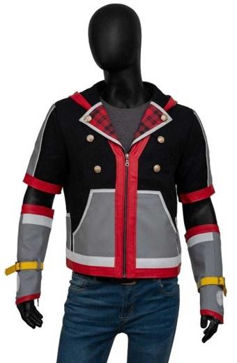 Sora Kingdom Hearts Haley Joel Osment Black Cosplay Jacket