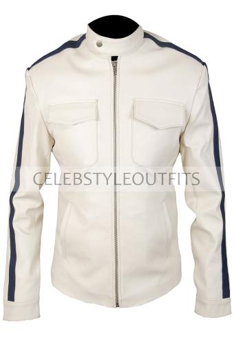 Need for Speed Aaron Paul Tobey Marshall White Racer Jacket