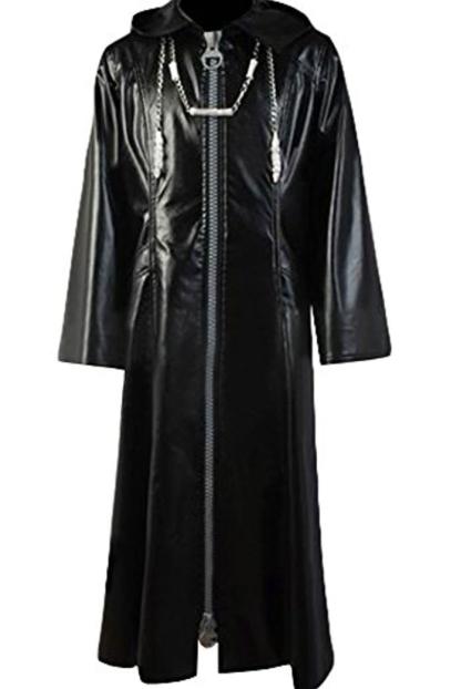 Organization 13 Kingdom Hearts Cosplay Hooded Leather Coat kingdom-hearts-organization-13-hooded-coat