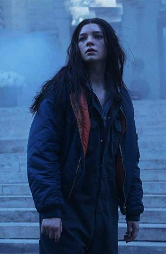 Hanna TV Series Esme Creed Miles Bomber Blue Cotton Jacket