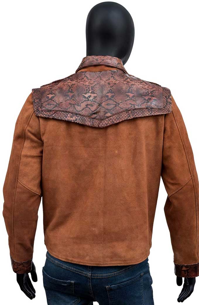 Crocodile Dundee Paul Hogan Mick Brown Snake Print Jacket paul-hogan-crocodile-dundee-snake-print-jacket