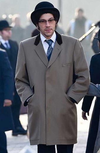 Cruella Joel Fry Jasper Mens Casual Grey Cotton Trench Coat