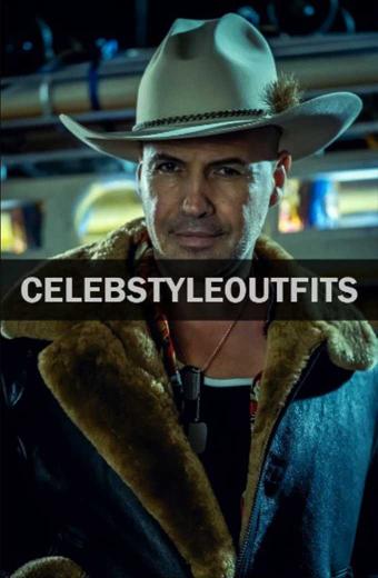 Curfew Billy Zane Joker Jones Bomber Brown Shearling Jacket