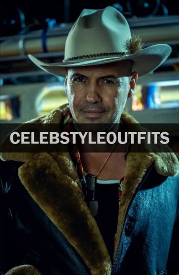 Curfew Billy Zane Joker Jones Bomber Brown Shearling Jacket